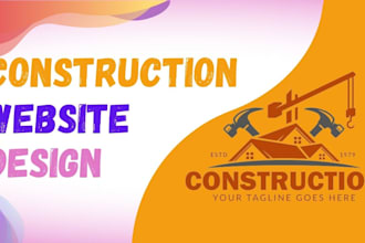 design construction website using plumbing to handyman to business and roofing