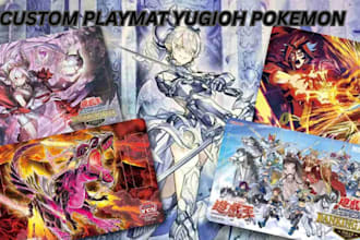 create custom tcg playmat, for your card game, yugioh, pokemon, board game, mtg