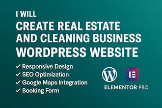 build cleaning company real estate marketing agency business wordpress website