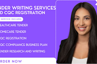 do tender writing, tender bidding, and cqc support for you