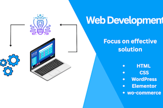 design a website with elementor pro and HTML CSS