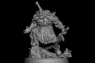 sculpt realistic 3d head, bust and full body model