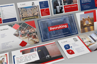 design powerpoint presentation, investor pitch desk, google slides, or canva