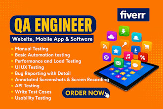 test your website and mobile app and provide a detailed bug report