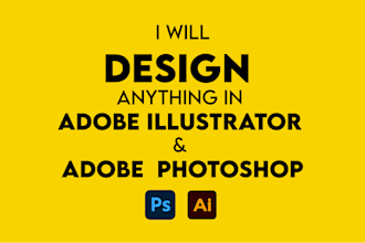 do graphic design in adobe illustrator and adobe photoshop svg, PDF, ai, eps