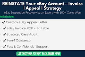 reinstate suspended ebay account mc011 with custom ebay appeal letter and poa