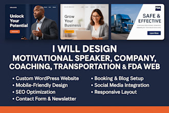 design motivational speaker, company, coaching, transportation, fda website