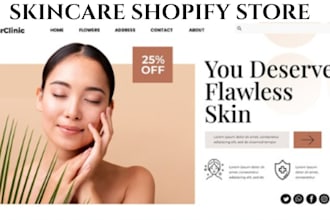 design skincare shopify store skincare cosmetics  website makeup website