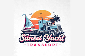 design unique trucking company logo