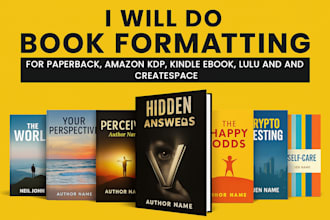 book formatting for paperback amazon KDP kindle ebook lulu epub for ebooks