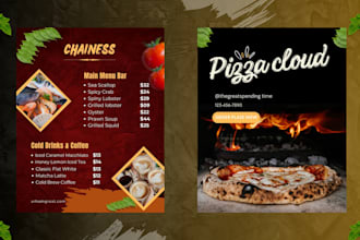 design restaurant flyers, food flyers, and posters