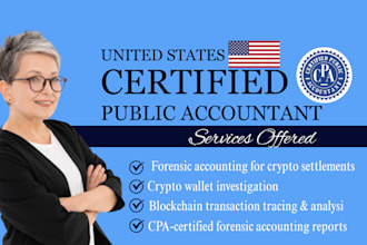 do forensic accounting, investigate crypto wallets for fraud or hidden assets