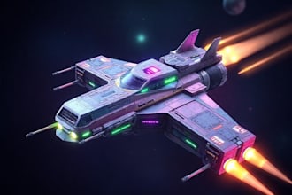 create spaceship concept art for you