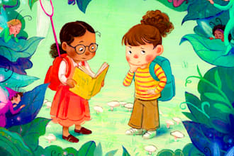 illustrate children story book illustration watercolor