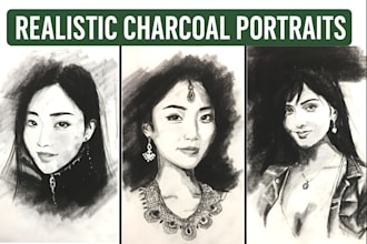 draw realastic pencil portrait with time laps video