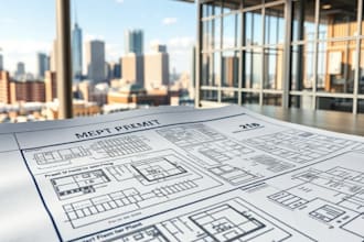 draft city permit blueprints, mep, framing plans, foundation, structural drawing