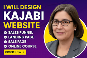 design kajabi website, sales funnel, landing, sale page and kajabi online course