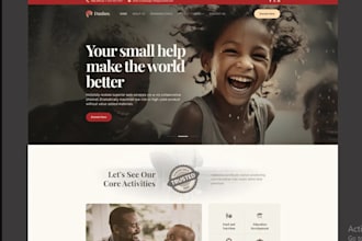 create a non profit charity website for donations and ngo