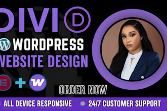 design, build divi wordpress website, redesign divi website with divi theme