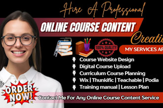 create high ticket online course content digital course upload to thinkific wix