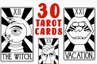 make you a custom stained glass tarot card design