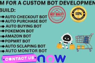make popmart bot, pokemon bot, auto checkout bot, auto buying bot, shopping bot