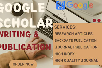 backdate, write and publish article in peer reviewed google scholar indexed