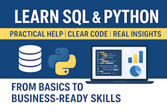be your tutor for python and sql programming