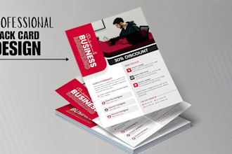 design professional rack card postcard design door hanger, pull up rollup banner
