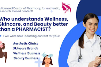write SEO healthcare blog and medical content as a pharmacist
