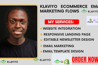create ecommerce email flows in klaviyo, mailchimp ,omnisend email automation