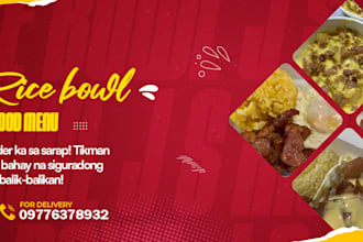 do food advertisement poster or cover for your business