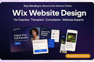 do wix studio coaching, mental health, consulting fitness therapy website design