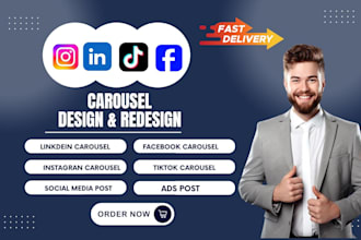 design highconverting facebook, instagram, linkedin ads and carousel slides