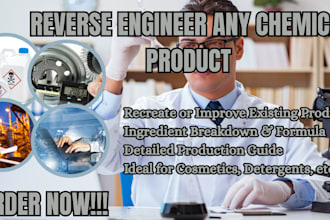 reverse engineer and reproduce any chemical product