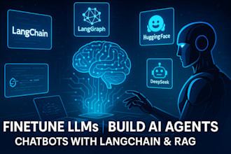 do finetune llms deepseek huggingface chatbot ai agent rag langchain langgraph