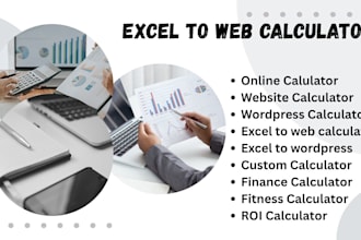 convert excel calculator to online web app