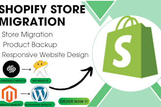migrate wix, squarespace, bigcormmerce, webflow, magneto store to shopify store