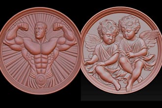 sculpt 3d coin model bas relief 3d printing medallion cnc design meme coin stl