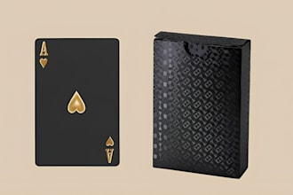 create custom 52  deck of playing card game , unique poker card, card box mockup