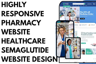 design medical healthcare website pharmacy website, pharmacy semaglutide website