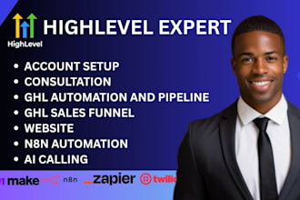 setup ghl CRM automation, ghl expert, ai agent, gohighlevel sales funnel, ivr