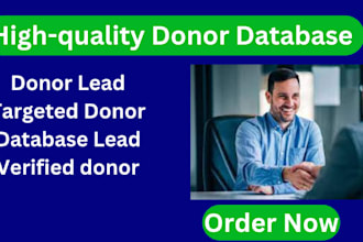 provide targeted a verified and  donor database for your leads