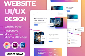 design clean and modern UI UX for your app or website that converts