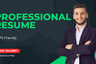 design modern ats friendly resume and cover letter in canva