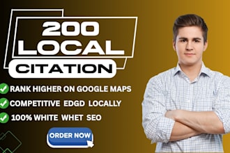 provide 50 local citations and business listing for local business