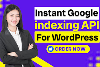 setup instant google indexing API, website indexed fast