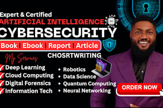 ghostwrite book and ebook on cybersecurity, ai, digital forensics, robotics more