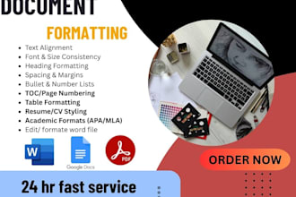 do document formatting with toc, referencing and resume style