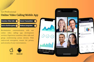 develop a dating, chat app and streaming app for android ios and social chat app